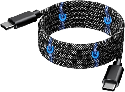 Kabel Choetech XCC-1052 Magnetic USB Type-C - USB Type-C 100W 1.2 m Black (AT6932112107282)