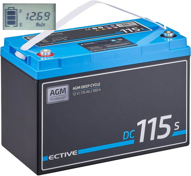 Аккумулятор AGM 12В 115Ач с экраном ECTIVE DC 115S