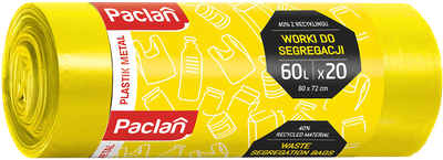 Мішки для сегрегації Paclan пластик 60 л х 20 шт (5900942139316)