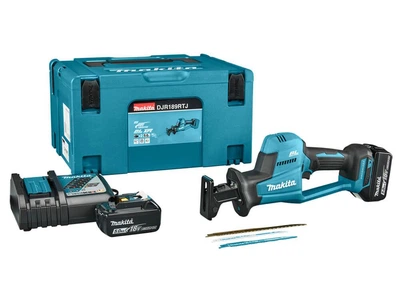Акумуляторна шабельна пила Makita DJR189RTJ у MakPac із 2 акб 18V 5.0Ah і з/п DC18RC (DJR189RTJ)