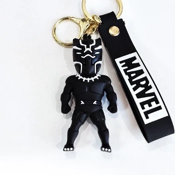 Брелок Черная Пантера резиновый объемный Black Panther Марвел на рюкзак Marvel