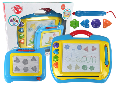 Набір магнітних дощок для малювання LEAN Toys Синьо-Жовтий 2шт Відбитки (5905884454725)