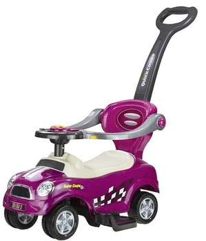 Jeździk Lean Cars Quick Coupe z phaczem Fioletowy (5902808151135)