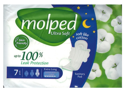 Прокладки гігієнічні Molped Pure Ultra Soft Super Night Extra long 7шт