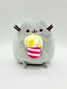 Мягкая Плюшевая Игрушка Plush Кот Пушин с Попкорном Pusheen 15 см серый (1024608)