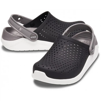 Дитячі крокси-сабо для хлопчика Crocs Kids’ LiteRide Clog Black/White (30/31, чорні)