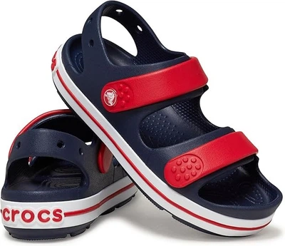 Дитячі сандалі для хлопчика Crocs Toddler Crocband Cruiser Sandal Navy Varsity Red (31/32, синій)