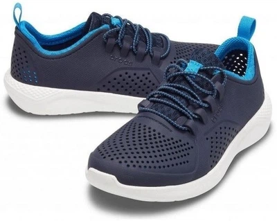 Дитячі крокси-кросівки для Хлопчиків Crocs Literide Kids Pacer Navy/White (33/34, синій)