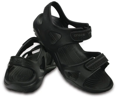 Чоловічі сандалії Crocs Swiftwater River Sandals Black/Black (45-46, чорний)