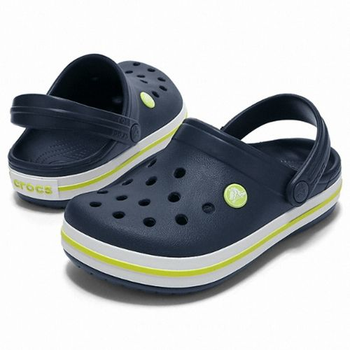 Дитячі крокси-сабо для хлопчика Crocs Crocband Clog Navy/Citrus (30/31, синий)