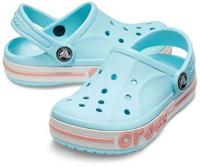Дитячі крокси для дівчинки Crocs Bayaband Kids Clog Ice Blue/Melon (34/35, бірюзовий)