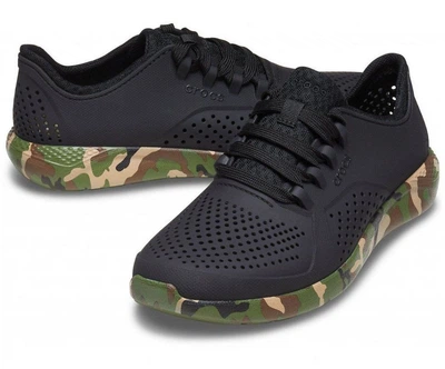 Чоловічі кросівки CROCS LiteRide Printed Camo Pacer Black/Multi (39-40, черный)