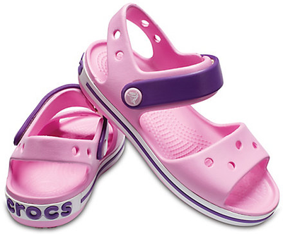 Дитячі сандалії для дівчинки Crocs Crocband Sandal Carnation/Amethyst (29/30, рожевий)