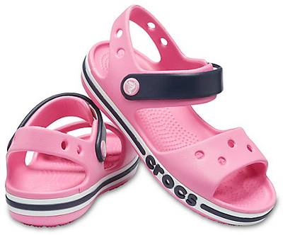 Дитячі сандалії для дівчинки Crocs Bayaband Sandal Kids Pink Lemonade (33/34, рожевий)