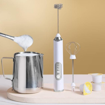 Портативный электрический капучинатор EGG BEATER, беспроводной миксер для кофе с 3 скоростями, аккумулятор 1200 мАч