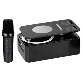 Подставка-держатель с микрофоном и динамиком Microphone Speaker Set с Bluetooth, RGB-подсветкой и креплением для телефона