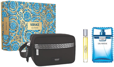 Zestaw męski Versace Man Eau Fraiche Woda toaletowa 100 ml + woda toaletowa 10 ml + kosmetyczka (8011003893447)