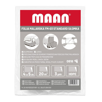 Пленка защитная MAAN №1 (4х5 м, 3 мкм) малярная (25920)