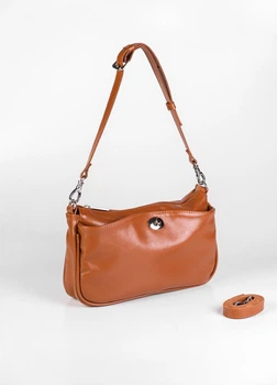 Компактная сумка на молнии с карманом коричневая ARTiS Bags 1815 4778