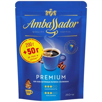 Кава розчинна Ambassador Premium 250 г