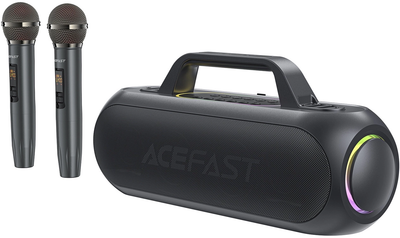 Głośnik przenośny Acefast K1 Wireless Karaoke Speaker with 2 Microphones Black (6974316282792)