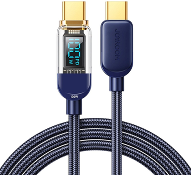 Kabel Joyroom A4 USB Type-C - USB Type-C 100W 1.2 m Blue (AT6956116725839)