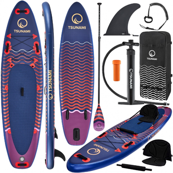 Надувна SUP дошка Tsunami T05 з веслом Wave 350 см
