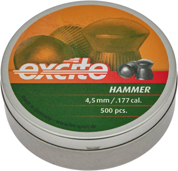 Пули пневматические H&N Excite Hammer. Кал. 4.5 мм. Вес - 0.51 г. 500 шт/уп