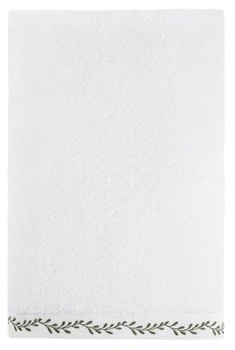 Ręcznik Homla Zareya Ecru z haftowanymi listkami 70 x 130 cm (5906496734823)