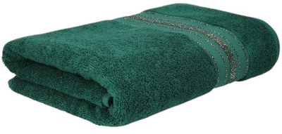 Ręcznik Homla Duke bawełniany Zielony z paskami lureksowymi 70 x 130 cm (5904183897066)