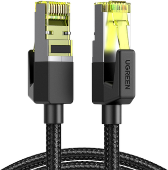 Patchcord Ugreen Cat 7 10Gbps 10 m Black (AT6957303837915)
