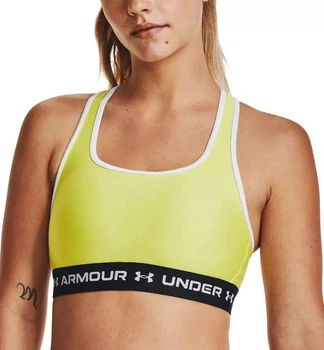 Спортивный Топ Under Armour Crossback Mid Bra-YLW женский Салатовый (UA 1361034 green lav25 (XS)