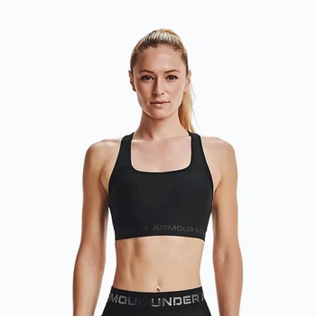 Бюстгальтер спортивний Under Armour Crossback Mid чорний 1361034 Черный (UA 1361034 black lav25 (2XL)