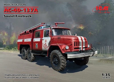 Збірна модель 1/35 Радянська пожежна машина АЦ-40-137А ICM 35519