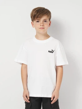 Подростковая футболка для мальчика Puma Ess Small No. 1 Logo Relaxed 68492002 170-176 см White (4067983296024)