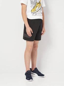 Дитячі шорти на резинці для хлопчика Puma Sport Graphic 68585601 128 см Black (4067983234996)