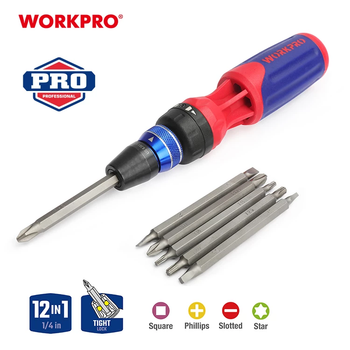 Набір викруток 12 в 1 зі швидким завантаженням WORKPRO WP221063