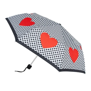 Женский зонт Fulton L354 Minilite-2 Love Heart Spot (Сердца)