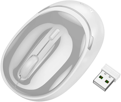 Миша Hoco GM34 Nuevo Dual-mode Business Wireless/Bluetooth Mouse Gray-White (6942007632799)