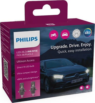 Żarówki samochodowe LED Philips H4 Ultinon Access 2 szt (11342U2500CX)