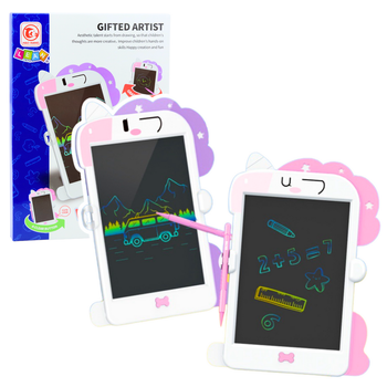 Планшет для малювання та письма LEAN Toys Єдиноріг рожевий LCD Стилус (5905991057239)