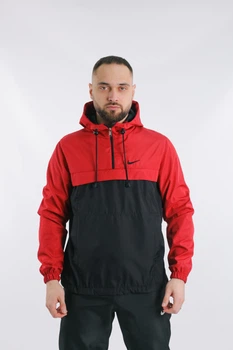 Анорак чоловічий No Brand President XL Червоно-чорний (1590476413/XL)