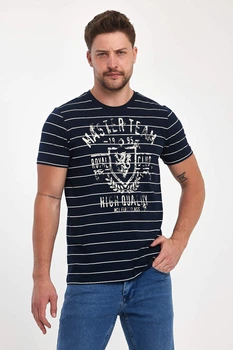 Футболка с принтом Trend Collection 35684 Темно-синий (LACIVERT) L