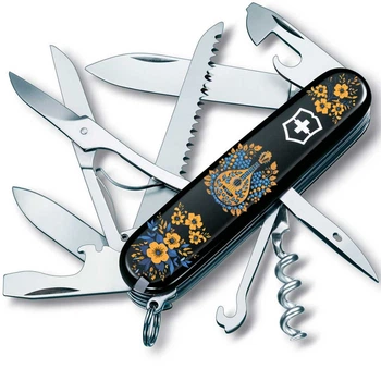 Нож Victorinox Huntsman Ukraine Украинские мотивы Черный (1049-Vx13713.3_T1370u)