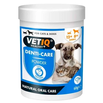 VetIQ 2in1 Denti-Care Powder Cats & Dogs - Средство для ухода за зубами и ротовой полостью кошек и собак 60 г (750826005962)