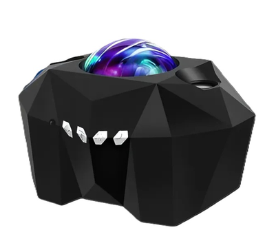 Проектор ночник Dream Aurora Star Lights 3D с Bluetooth-колонкой, эффектом звездного неба и северного сияния, Black