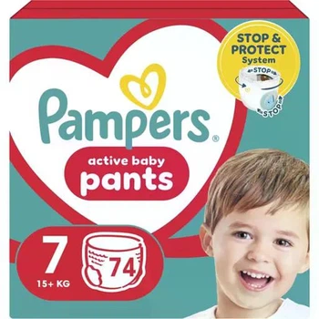 Підгузки-трусики Pampers Active Baby Pants розмір 7 (15+ кг), 74 шт