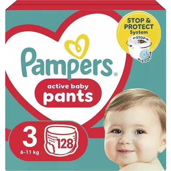 Подгузники-трусики Pampers Active Baby Pants размер 3 (6-11 кг), 128 шт
