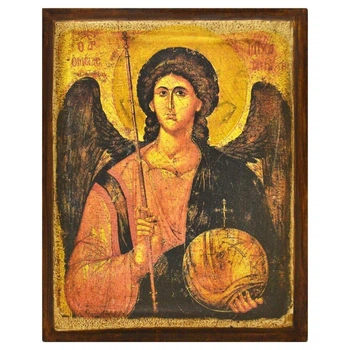 Ікона "Архангел Михайло" XVI ст. на дереві 15х20 см