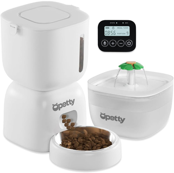 Автоматическая смарт кормушка Opetty combo с поилкой фонтаном для кошек и собак (OPС1)